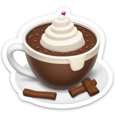 Hot chocolate christmas  sticker
