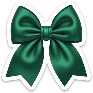 
dark green bow sticker