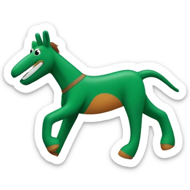 gumby riding pokey sticker