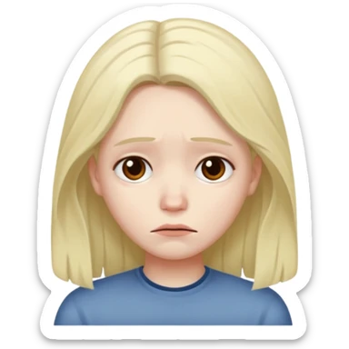 Sad face WITH A middle ringer sticker