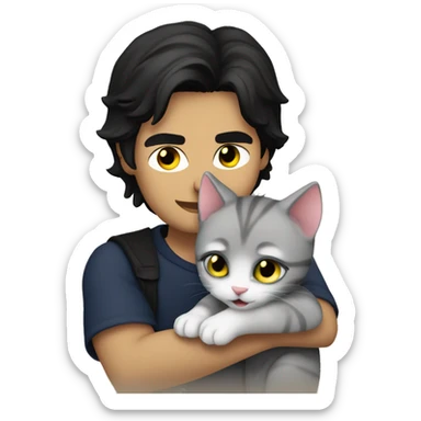 Damon salvatore hugs kitten sticker
