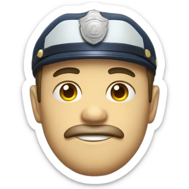 French policeman with a nasty look sticker
