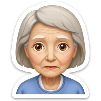 old lady embarrassed sticker