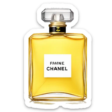 Yellow Chanel perfume  sticker