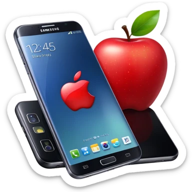 Apple VS Samsung  sticker