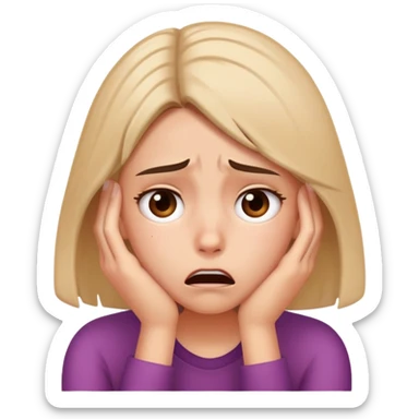 Stressed out girl sticker