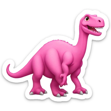 Pink dinosaur  sticker