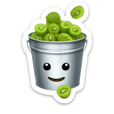 bucket of kiwi sticker