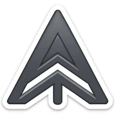 iOS emoji, minimal dark spark, small zigzag, flat sticker