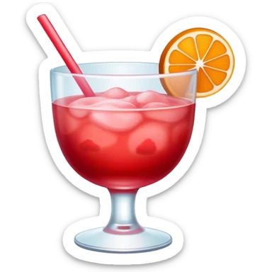 A sweet, red-colored beverage, made with fruit or syrup, often served cold and refreshing, symbolizing traditional drinks like sherbet sticker