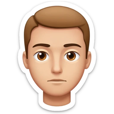 guy staring with a straight face sticker