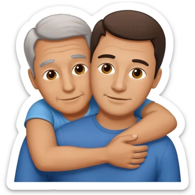 father-in-law and son-in-law hugging sticker