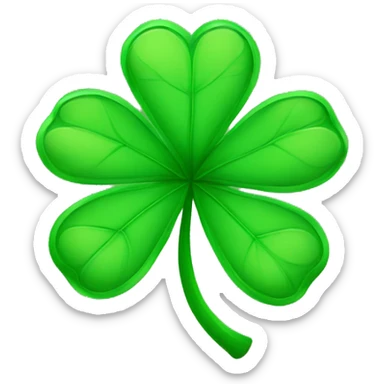 5 leaf clover sticker