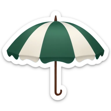 dark green beach umbrella sticker