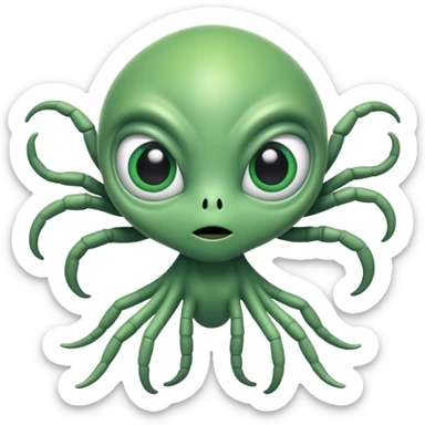 a weird alien  sticker