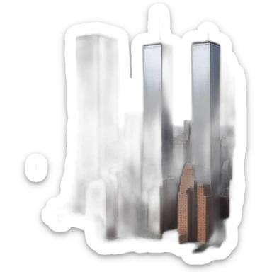 Twin towers in New York City sticker
