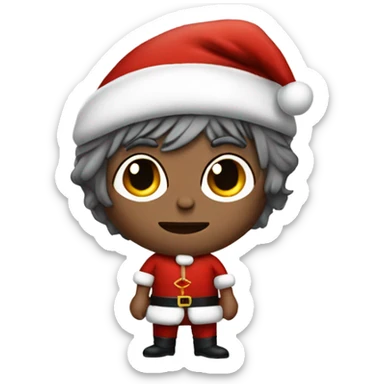 keith richards in santa costume sticker