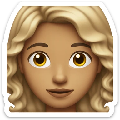 White hispanic with short light brown wavy hair with nice facial features  sticker