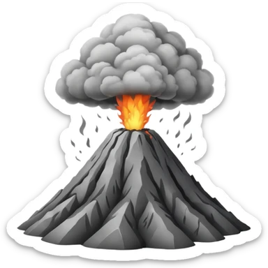 dry volcano, smoke sticker