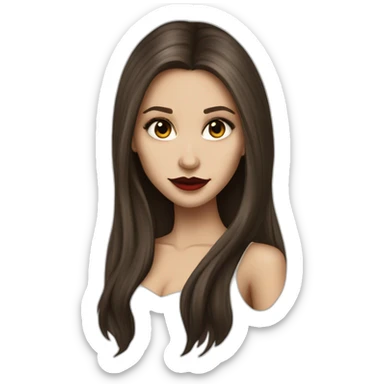 Katerina Pearce vampire diares with long hair by Nina dobrev sticker