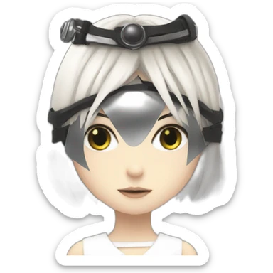 2b nier with her eye band sticker