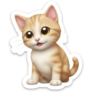 kitten winking sticker