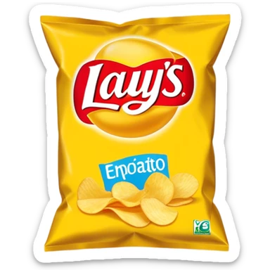 snack Lay brand, packaging sticker