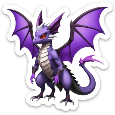 Noibat-Noivern-Silvally-Fakémon-hybrid-creature (full body)  sticker