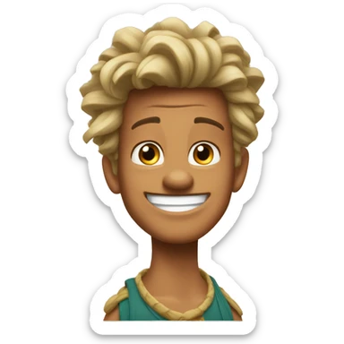 Milo Thatch  (Disney Atlantis) Smiling in a goofy way sticker