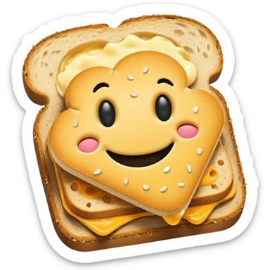 Cute shit sandwich sticker