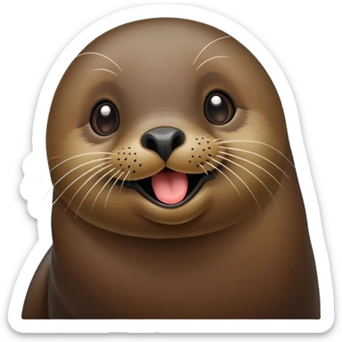 cute fur seal sticking out its tongue sticker