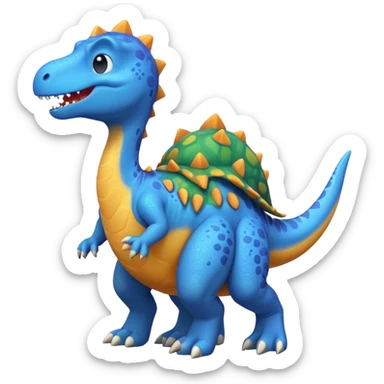 Bluey riding a dinosaur sticker
