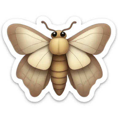 Cute moth sticker