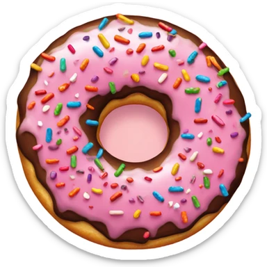 Donut with sprinkles sticker