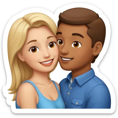 Lip kiss  bf gf sticker