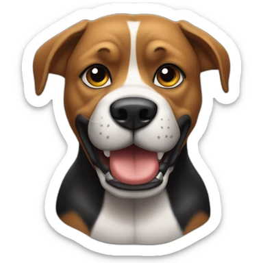 Un chien noir qui montre ses muscles de tout son corp sticker