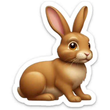 Lapin avec plusieurs teinte de marron sticker