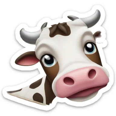 Cow colored doormat sticker