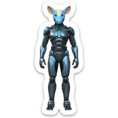 Modern Futuristic Cyborg-Vernid-Trico-species by LiLaiRa full body sticker