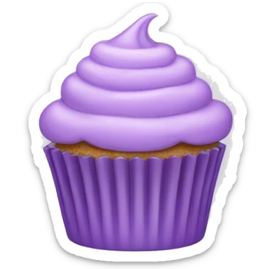 light purple cupcake sticker