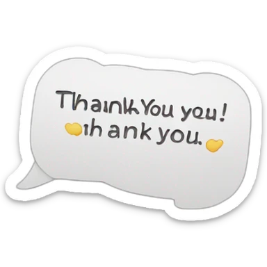 thank you text written sticker