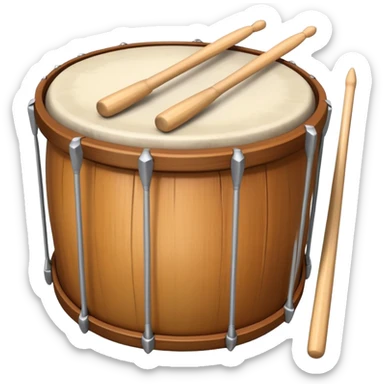 A traditional drum with drumsticks used to wake people for sahur during Ramadan sticker