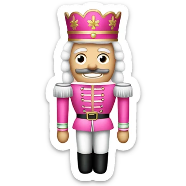 Pink Christmas nutcracker  sticker