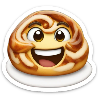 cinnamon bun smile sticker