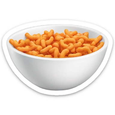 White bowl of Cheetos  sticker