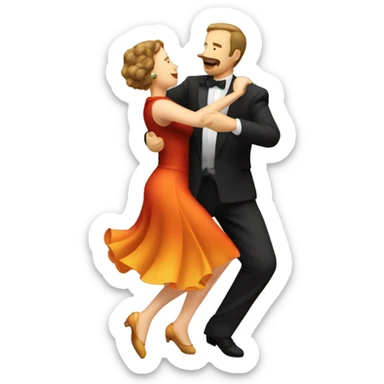 slow dancing tango swing voador sticker