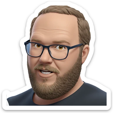 portrait of a bearded man sticker