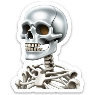 Skeleton made out of chrome sticker