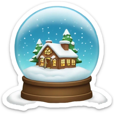 Christmas snow globe sticker
