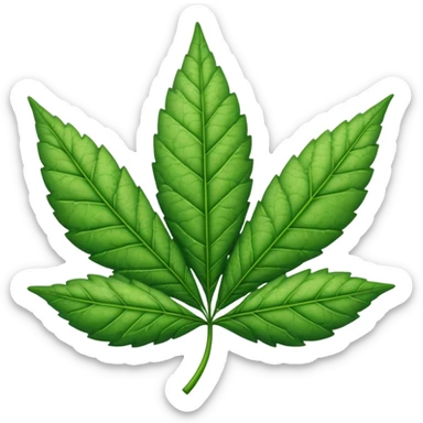 Cute weed leaf sticker